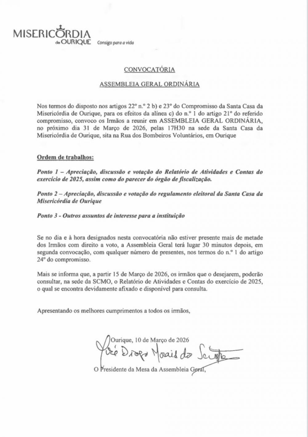 Assembleia Geral Ordinária